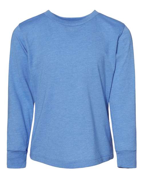 BELLA + CANVAS 3501T - Toddler Jersey Long Sleeve Tee - Heather Columbia Blue