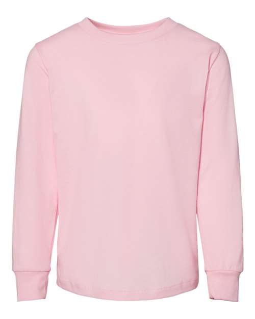 BELLA + CANVAS 3501T - Toddler Jersey Long Sleeve Tee - Pink