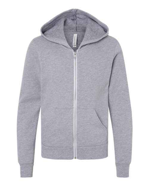 BELLA + CANVAS 3739Y - Youth Sponge Fleece Full-Zip Hoodie Sweatshirt
