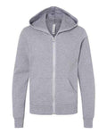 BELLA + CANVAS 3739Y - Youth Sponge Fleece Full-Zip Hoodie Sweatshirt