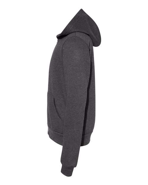 BELLA + CANVAS 3739Y - Youth Sponge Fleece Full-Zip Hoodie Sweatshirt - Dark Grey Heather