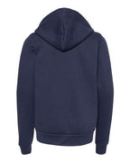 BELLA + CANVAS 3739Y - Youth Sponge Fleece Full-Zip Hoodie Sweatshirt - Navy