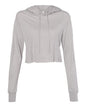 BELLA + CANVAS 8512 — Women’s Triblend Crop Long Sleeve Hoodie Tee — Athletic Grey Triblend