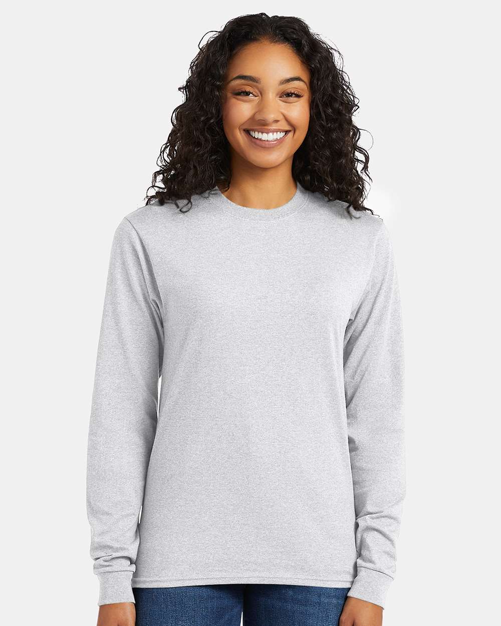 Hanes 5286 - Essential-T Long Sleeve T-Shirt — Ash