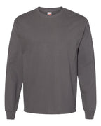 Hanes 5286 - Essential-T Long Sleeve T-Shirt — Smoke Grey (flat)