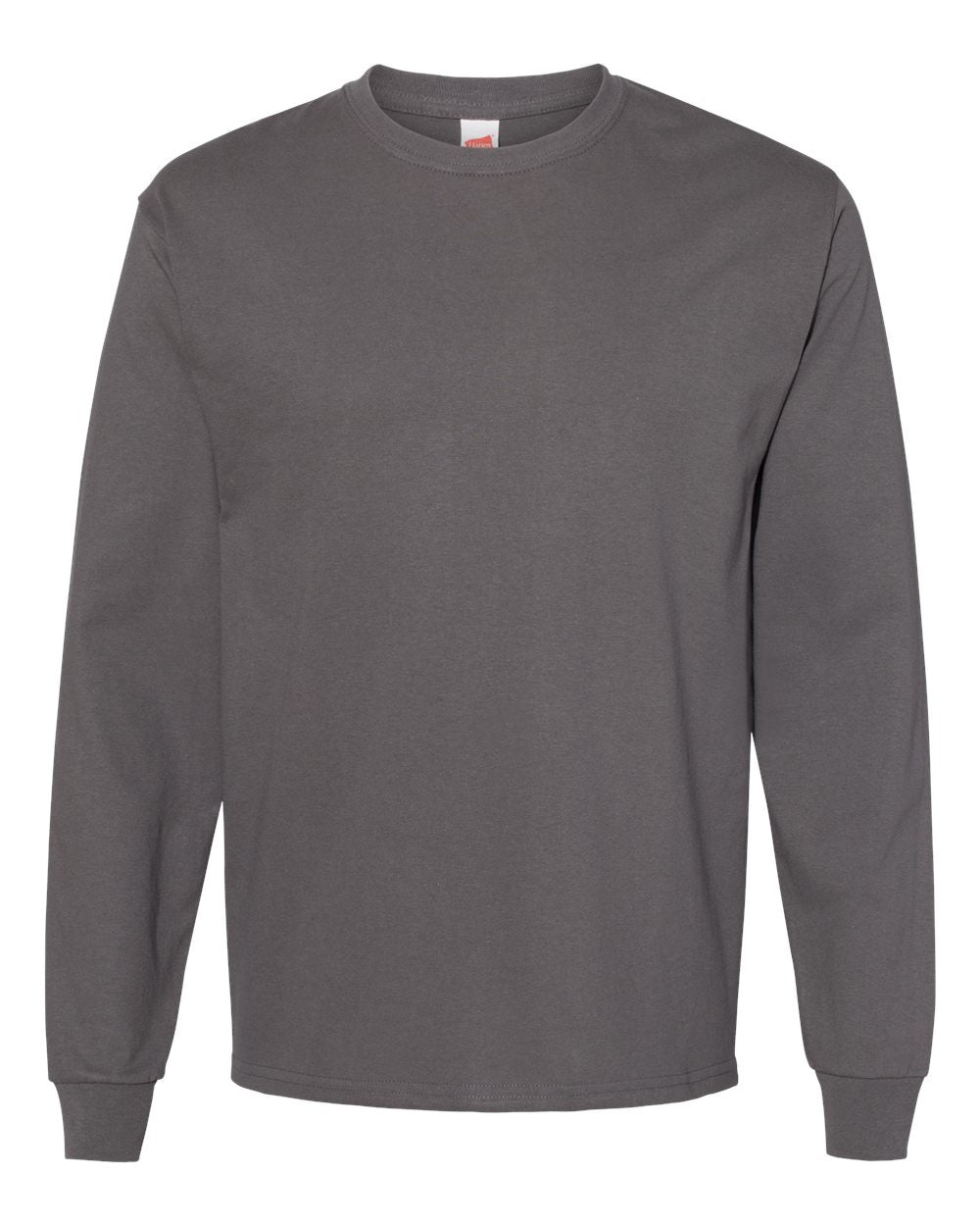 Hanes 5286 - Essential-T Long Sleeve T-Shirt — Smoke Grey (flat)