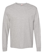 Hanes 5286 - Essential-T Long Sleeve T-Shirt — Oxford Grey (flat)