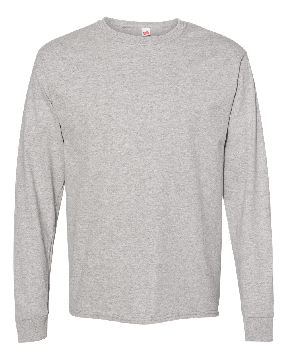 Hanes 5286 - Essential-T Long Sleeve T-Shirt — Oxford Grey (flat)
