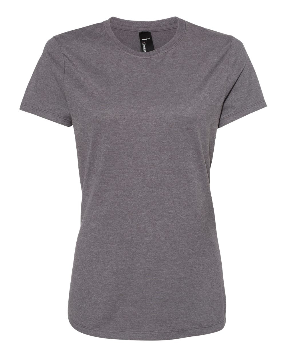 Hanes SL04 - Women's Perfect-T T-Shirt — Charcoal Heather (flat)