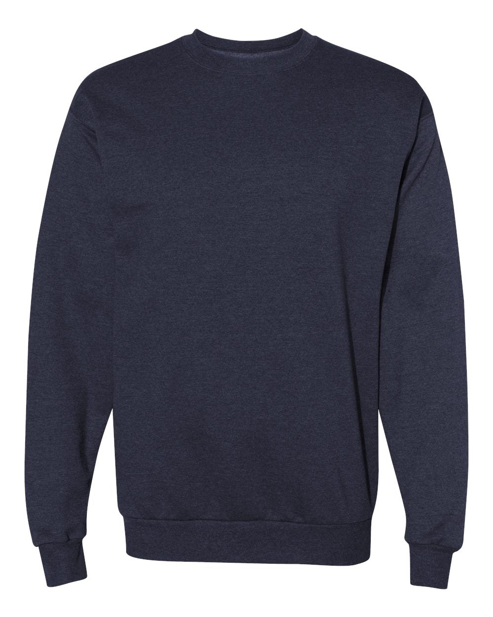Hanes P160 - Unisex EcoSmart® Crewneck Sweatshirt — Heather Navy (flat)