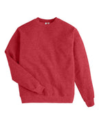 Hanes P160 - Unisex EcoSmart® Crewneck Sweatshirt — Heather Red (flat)