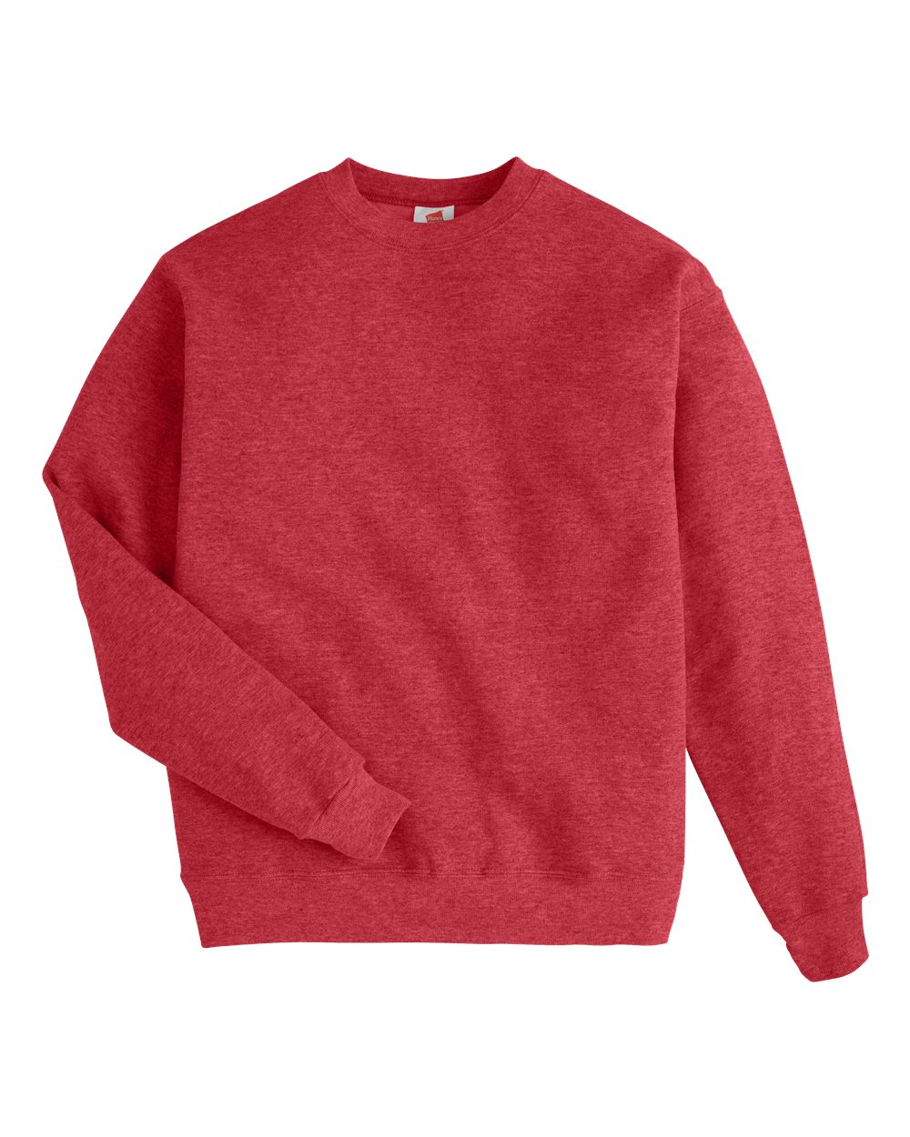 Hanes P160 - Unisex EcoSmart® Crewneck Sweatshirt — Heather Red (flat)