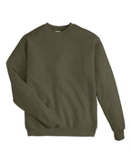 Hanes P160 - Unisex EcoSmart® Crewneck Sweatshirt — Fatigue Green (flat)