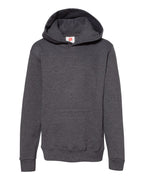 Hanes P473 - Youth EcoSmart® Hooded Sweatshirt — Charcoal Heather (flat)