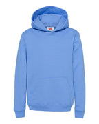 Hanes P473 - Youth EcoSmart® Hooded Sweatshirt — Carolina Blue (flat)