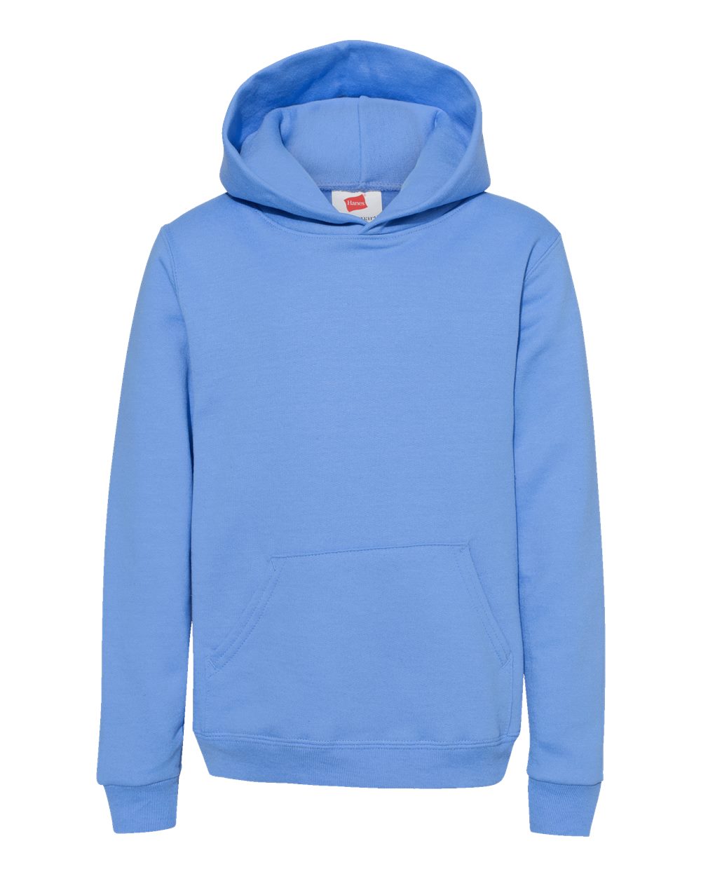 Hanes P473 - Youth EcoSmart® Hooded Sweatshirt — Carolina Blue (flat)