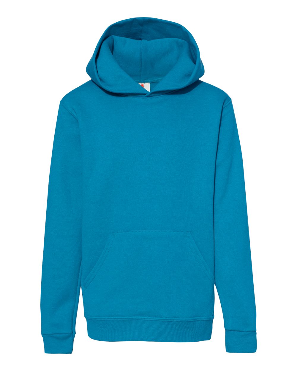 Hanes P473 - Youth EcoSmart® Hooded Sweatshirt — Teal (flat)