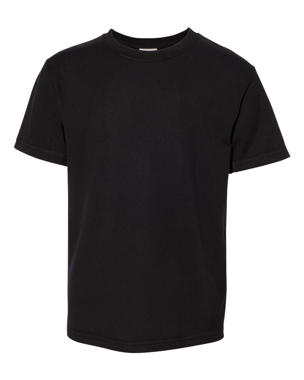 ComfortWash by Hanes GDH175 - Youth Garment-Dyed T-Shirt — Black (flat)