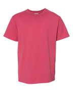 ComfortWash by Hanes GDH175 - Youth Garment-Dyed T-Shirt — Crimson Fall (flat)