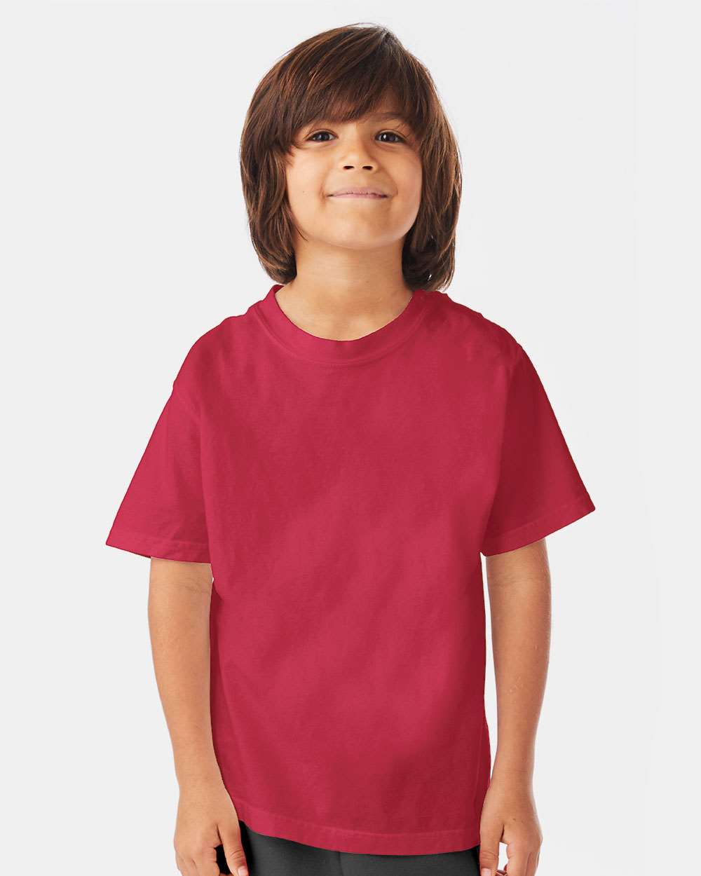 ComfortWash by Hanes GDH175 - Youth Garment-Dyed T-Shirt — Crimson Fall