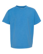 ComfortWash by Hanes GDH175 - Youth Garment-Dyed T-Shirt — Summer Sky Blue (flat)