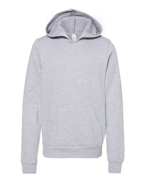 BELLA + CANVAS 3719Y - Youth Sponge Fleece Hoodie Sweatshirt - Athletic Heather
