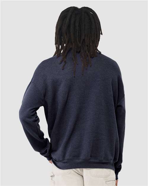 BELLA + CANVAS 3945 - Unisex Sponge Fleece Drop Shoulder Crewneck Sweatshirt - Heather Navy