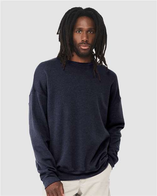 BELLA + CANVAS 3945 - Unisex Sponge Fleece Drop Shoulder Crewneck Sweatshirt - Heather Navy