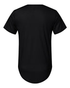 BELLA + CANVAS 3003 — Men's Jersey Curved Hem Tee — Black (flat)