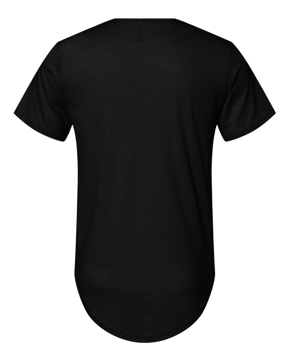 BELLA + CANVAS 3003 — Men's Jersey Curved Hem Tee — Black (flat)