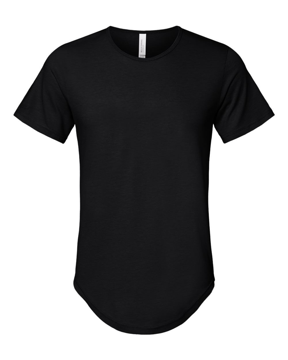BELLA + CANVAS 3003 — Men's Jersey Curved Hem Tee — Black