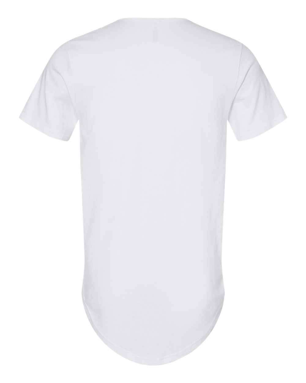 BELLA + CANVAS 3003 — Men's Jersey Curved Hem Tee — White (flat)