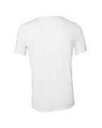 BELLA + CANVAS 3414 — Unisex FWD Fashion Triblend Raw Neck Tee — Solid White Triblend (flat)