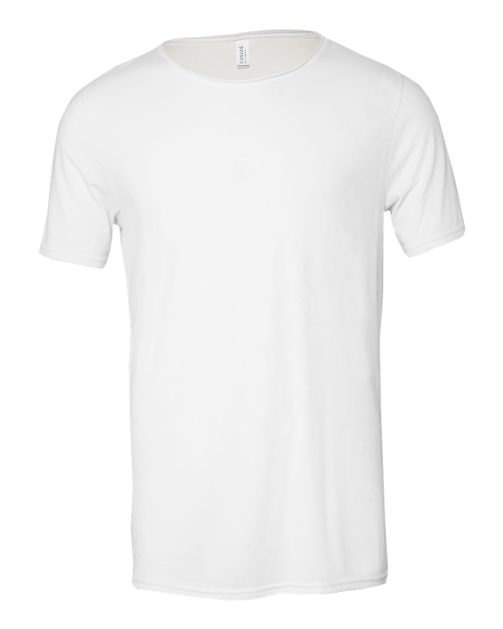 BELLA + CANVAS 3414 — Unisex FWD Fashion Triblend Raw Neck Tee — Solid White Triblend