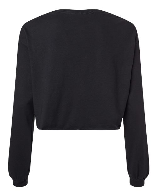 BELLA + CANVAS 6501 - Women's FWD Fashion Crop Long Sleeve Tee - Black