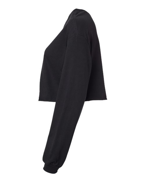 BELLA + CANVAS 6501 - Women's FWD Fashion Crop Long Sleeve Tee - Black