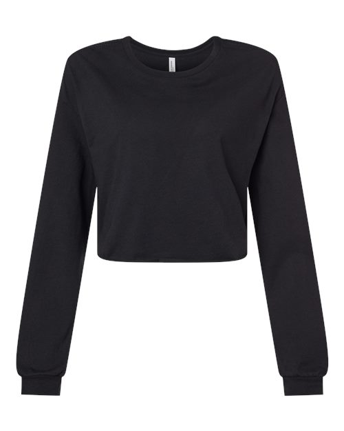 BELLA + CANVAS 6501 - Women's FWD Fashion Crop Long Sleeve Tee - Black