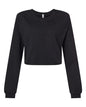 BELLA + CANVAS 6501 - Women's FWD Fashion Crop Long Sleeve Tee - Black