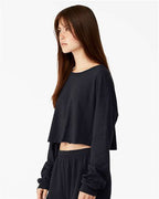 BELLA + CANVAS 6501 - Women's FWD Fashion Crop Long Sleeve Tee - Black
