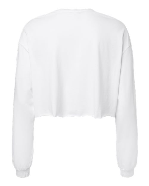 BELLA + CANVAS 6501 - Women's FWD Fashion Crop Long Sleeve Tee - White