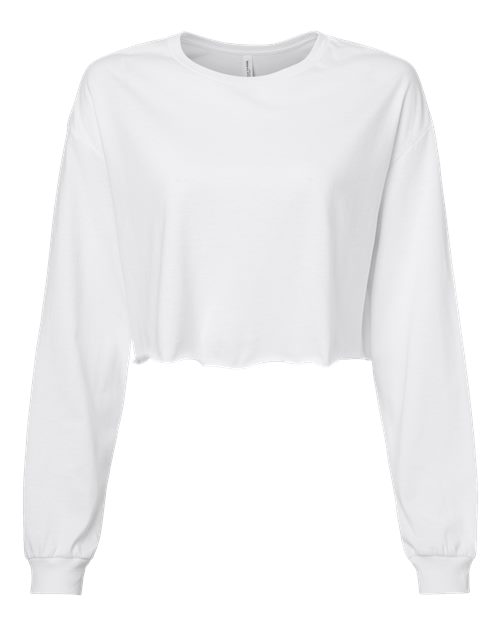 BELLA + CANVAS 6501 - Women's FWD Fashion Crop Long Sleeve Tee - White