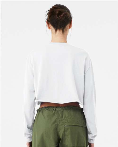 BELLA + CANVAS 6501 - Women's FWD Fashion Crop Long Sleeve Tee - White