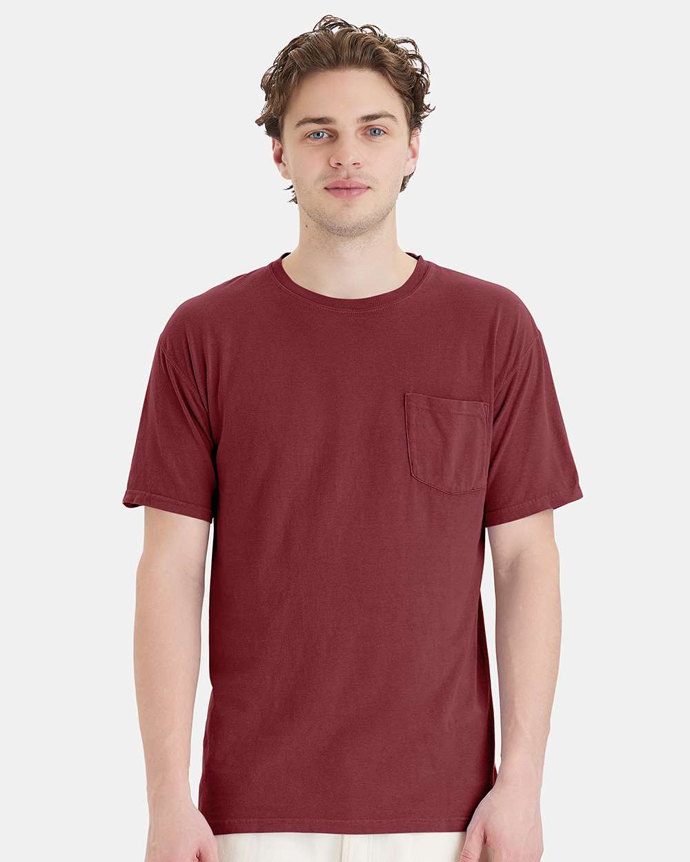 ComfortWash by Hanes GDH150 - Unisex Garment-Dyed Pocket T-Shirt — Cayenne