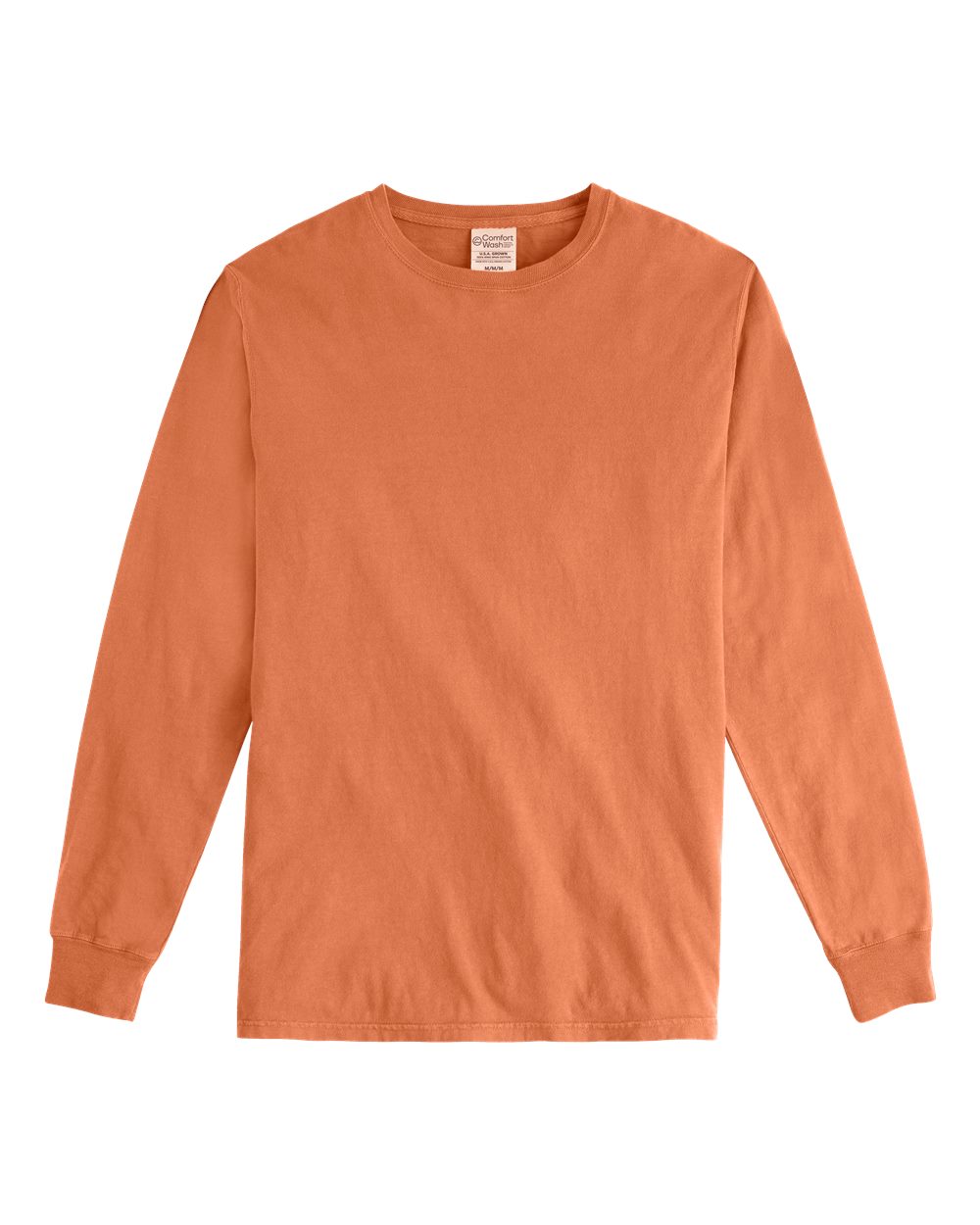 ComfortWash by Hanes GDH200 - Unisex Garment-Dyed Long Sleeve T-Shirt — Horizon Orange (flat)