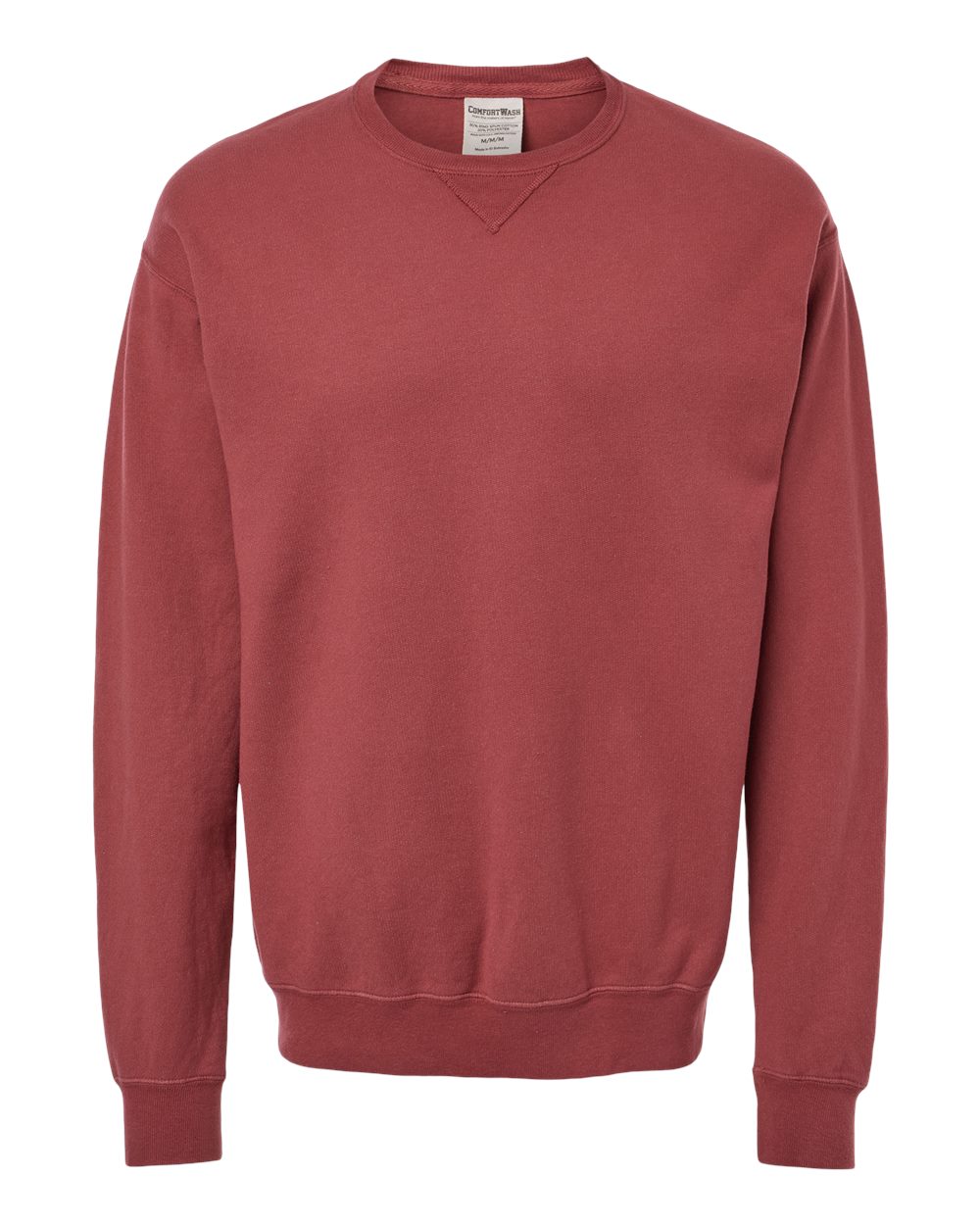 ComfortWash by Hanes GDH400 - Unisex Garment-Dyed Crewneck Sweatshirt — Cayenne (flat)