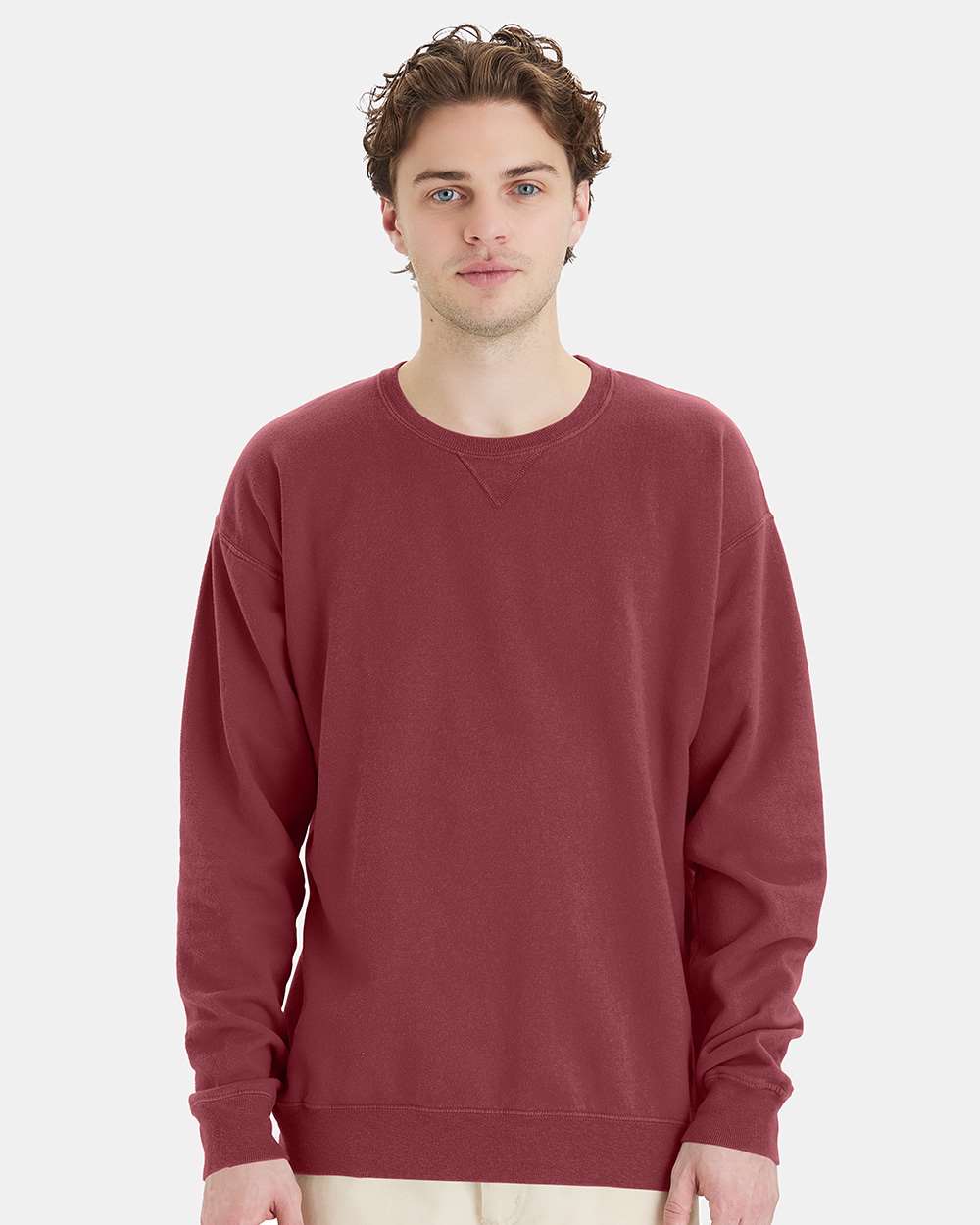 ComfortWash by Hanes GDH400 - Unisex Garment-Dyed Crewneck Sweatshirt — Cayenne