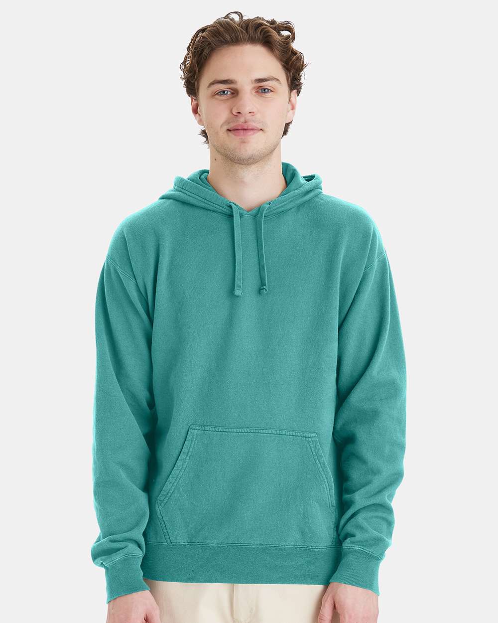 ComfortWash by Hanes GDH450 - Unisex Garment-Dyed Hooded Sweatshirt — Spanish Moss