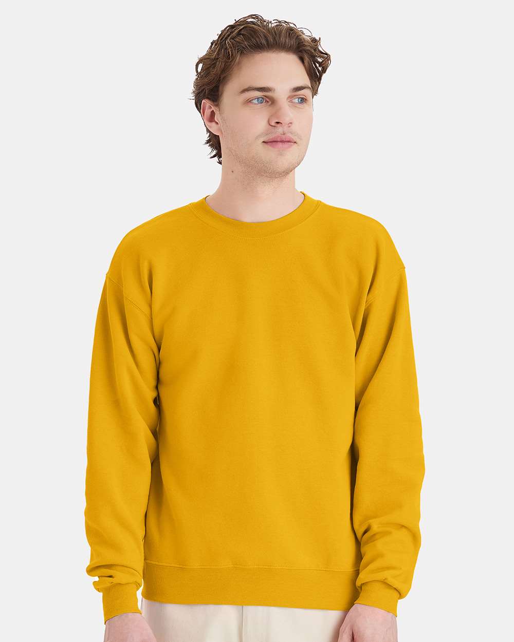 Hanes P160 - Unisex EcoSmart® Crewneck Sweatshirt — Gold