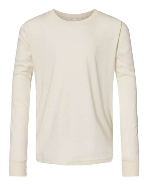 BELLA + CANVAS 3501Y - Youth Jersey Long Sleeve Tee - Natural