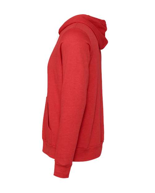 BELLA + CANVAS 3719 - Unisex Sponge Fleece Hoodie Sweatshirt - Heather Red